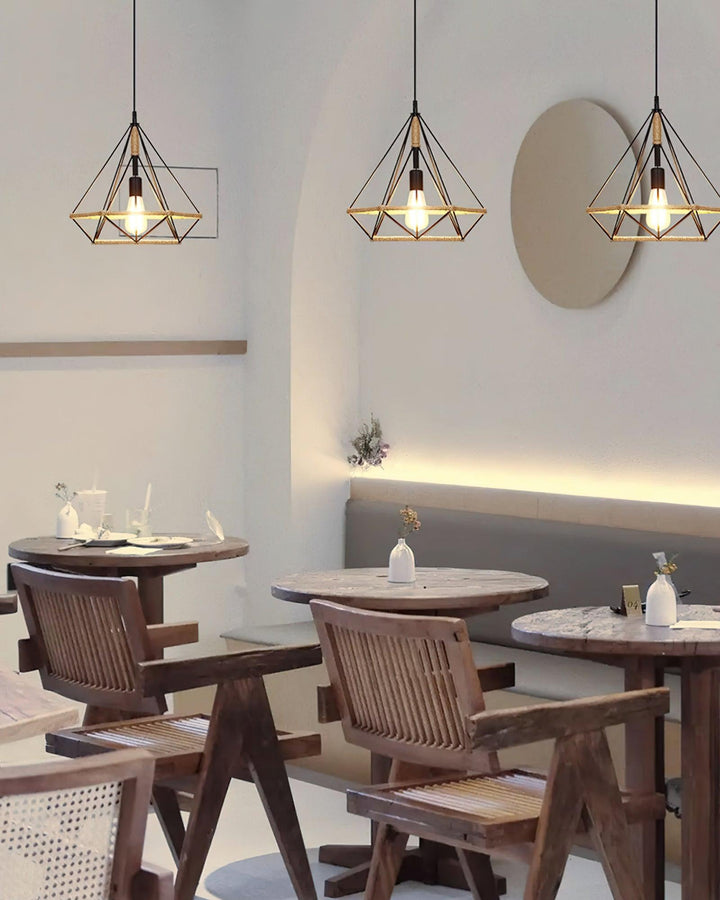 Evliran Lampe Pendante Moderne en Corde de Chanvre Rétro - Neutralighting