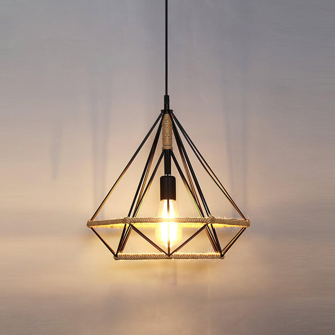 Evliran Lampe Pendante Moderne en Corde de Chanvre Rétro - Neutralighting