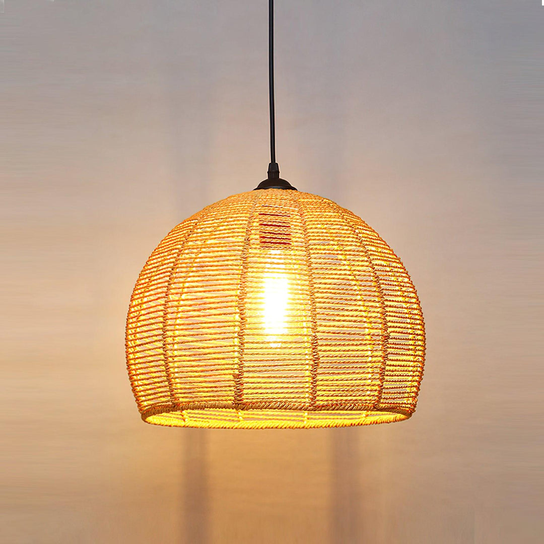 Evliran Lampe Pendante Moderne en Corde de Chanvre Rétro - Neutralighting