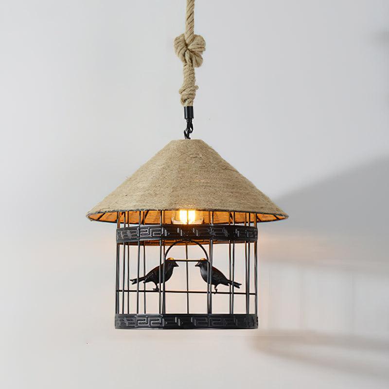 Evliran Lampe Pendante Moderne en Corde de Chanvre Rétro - Neutralighting