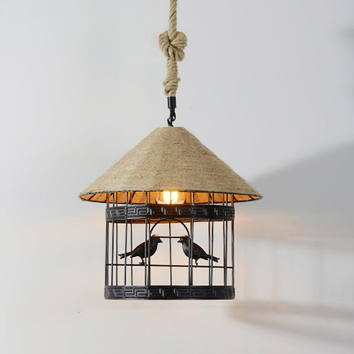 Evliran Lampe Pendante Moderne en Corde de Chanvre Rétro - Neutralighting