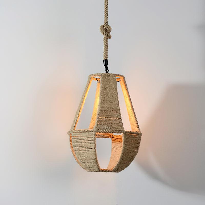 Evliran Lampe Pendante Moderne en Corde de Chanvre Rétro - Neutralighting