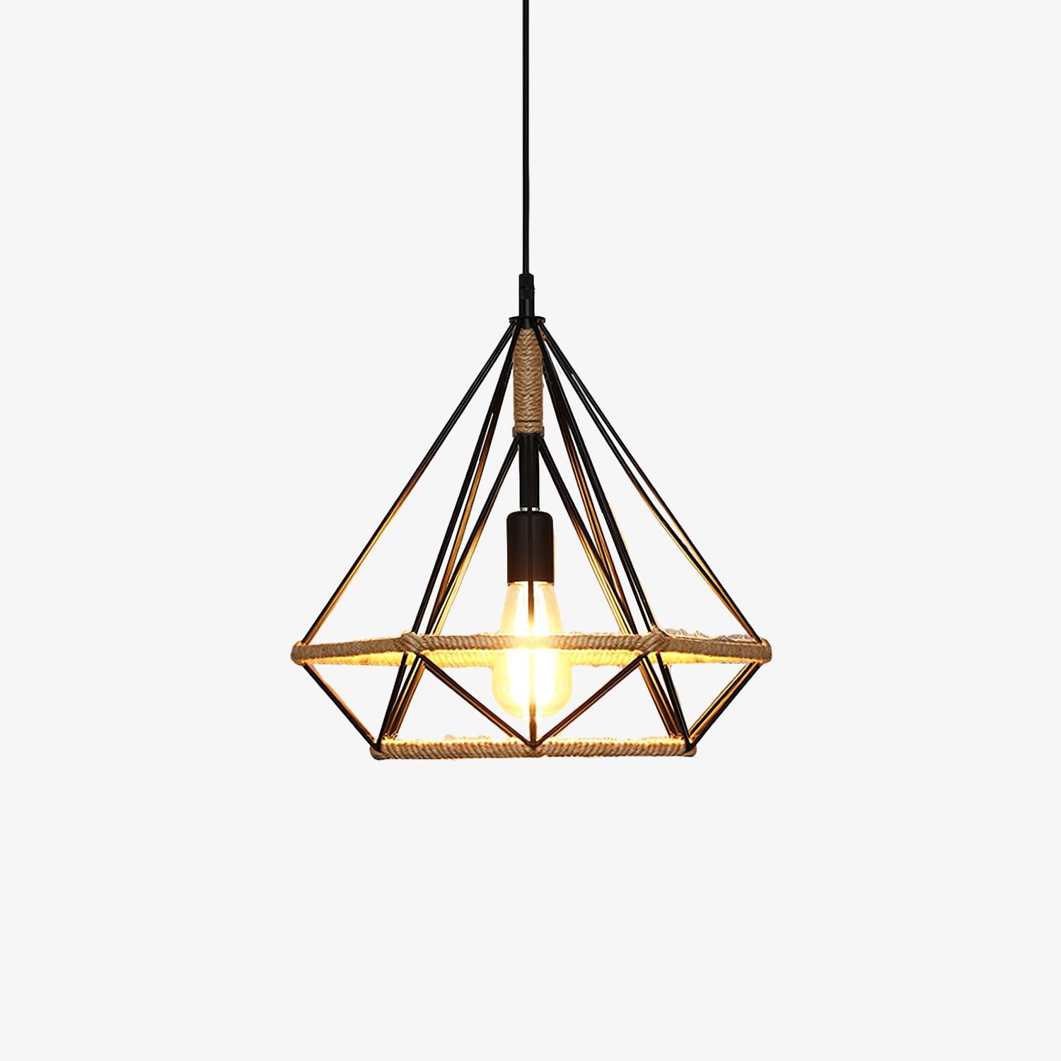 Evliran Lampe Pendante Moderne en Corde de Chanvre Rétro - Neutralighting
