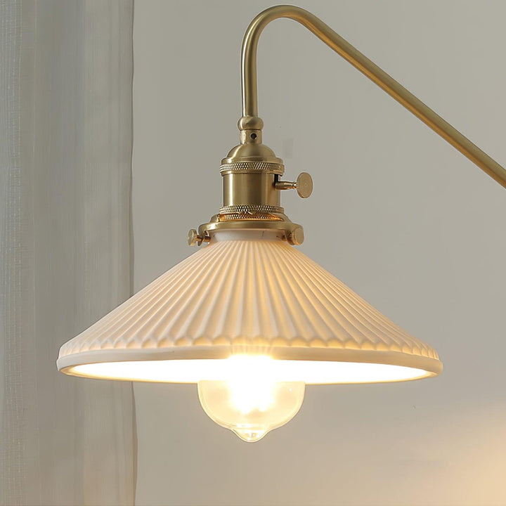 Haloen Applique murale rétro à brancher avec laiton, élégance française en noyer - Neutralighting