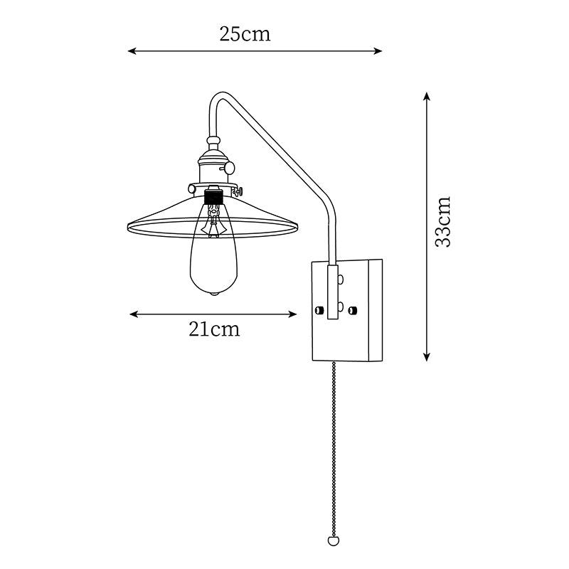 Haloen Applique murale rétro à brancher avec laiton, élégance française en noyer - Neutralighting