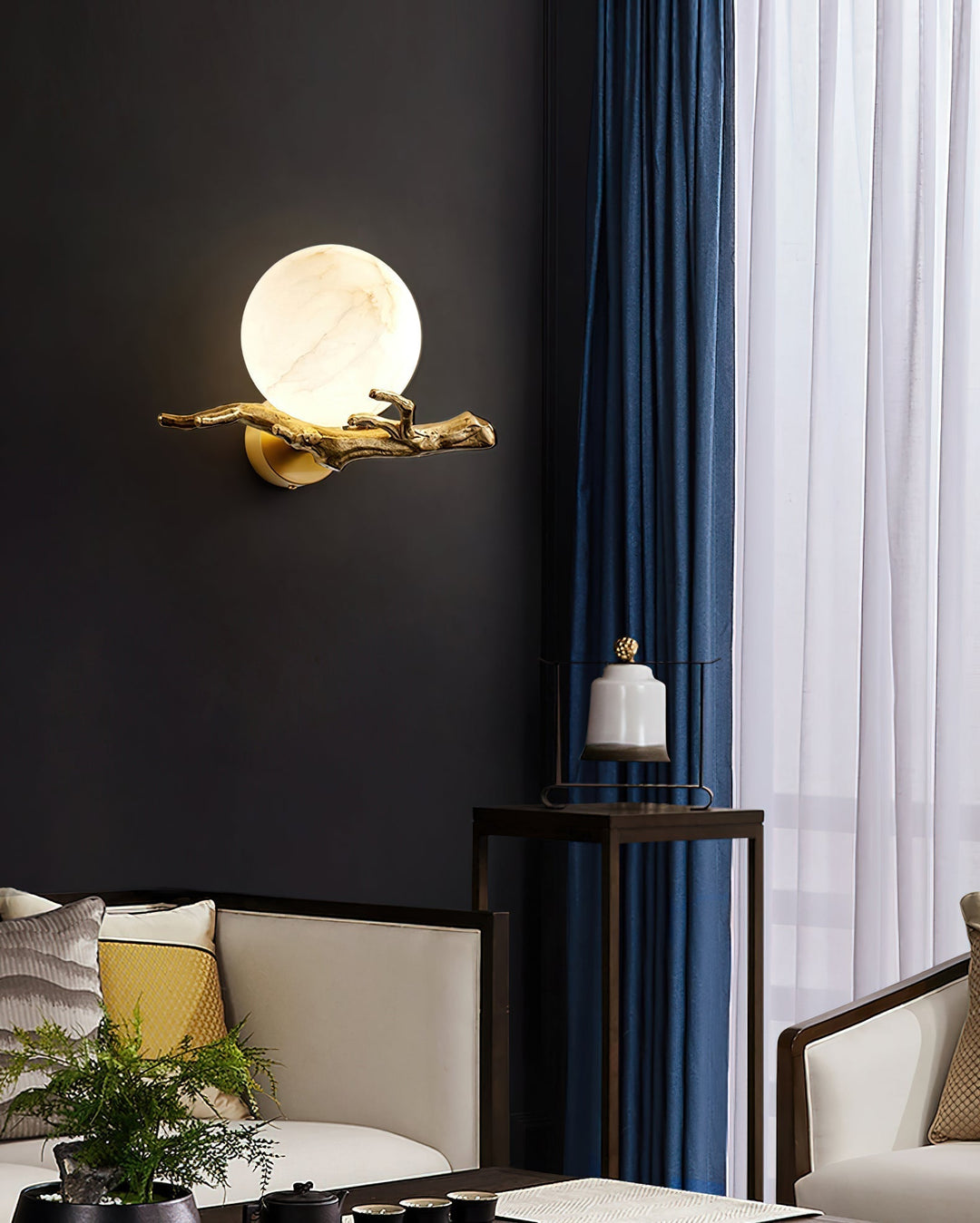 Ormirara Applique Murale Alabastre Rétro Branches Minimaliste Moderne - Neutralighting