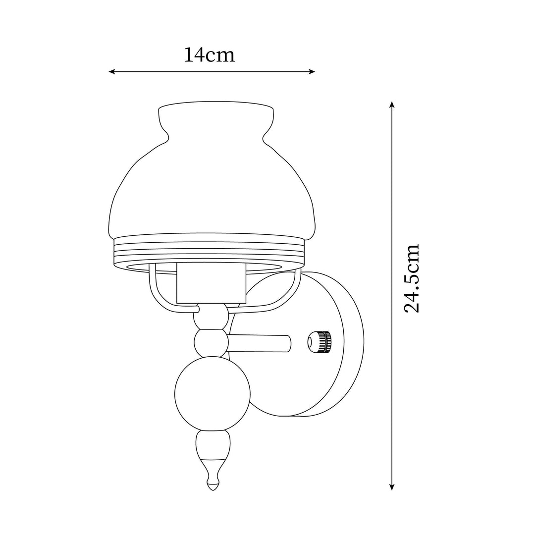 Tessan Applique murale en verre et lumière pour chambre à coucher ou couloir rétro - Neutralighting