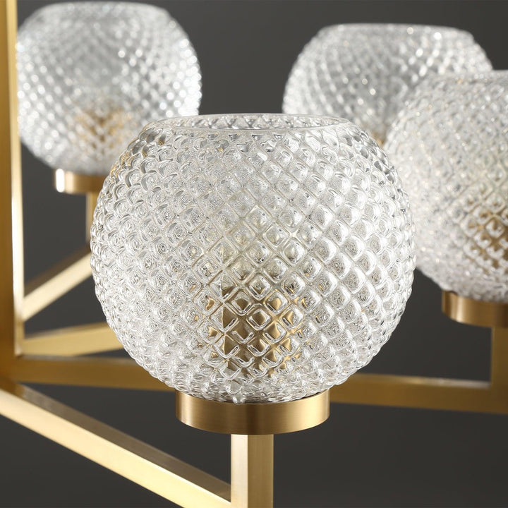 Vera Lustre en Laiton Avec Verre Cannelé - Neutralighting