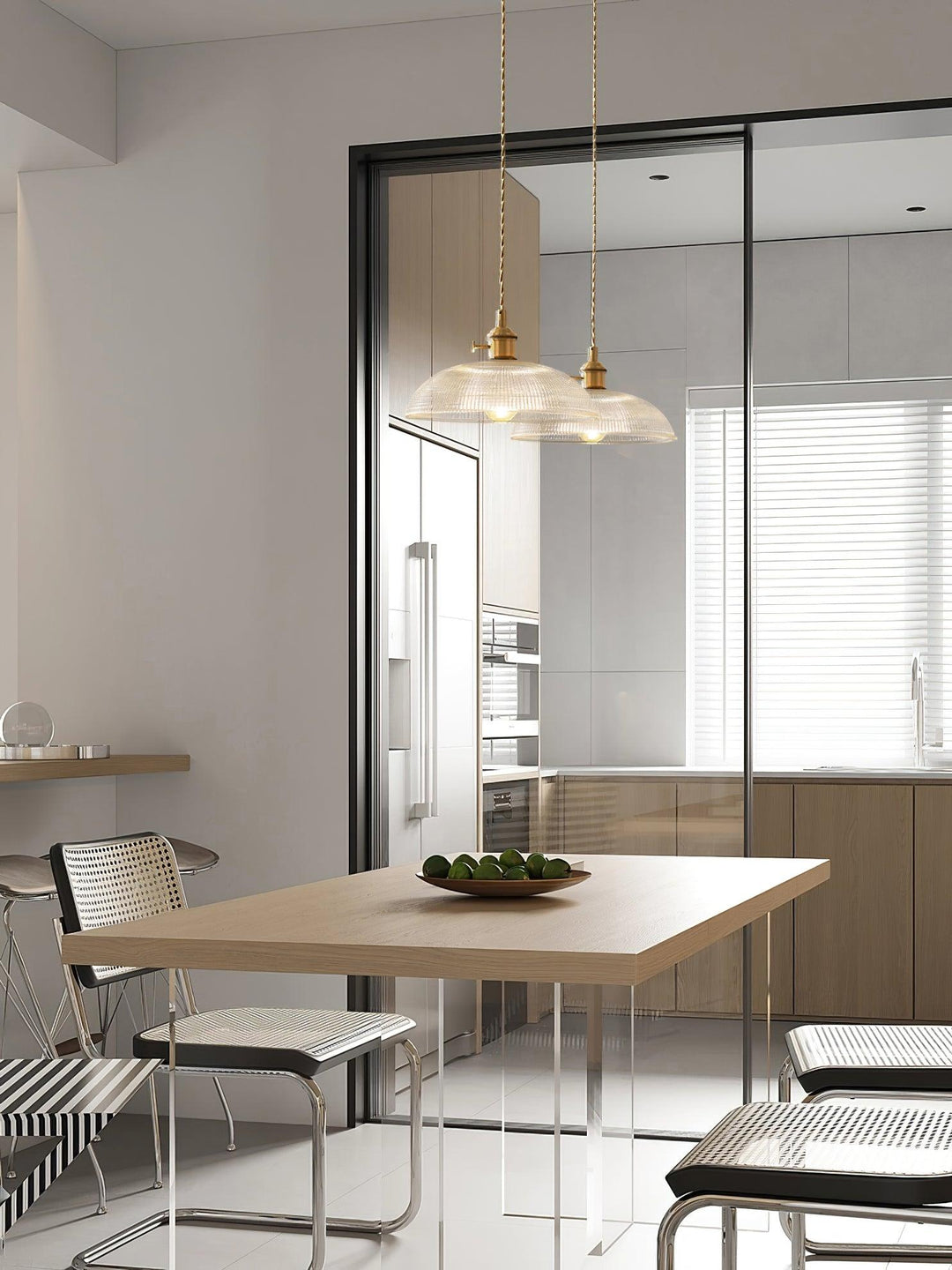 Calyra Lampe Pendante en Laiton et Verre - Neutralighting