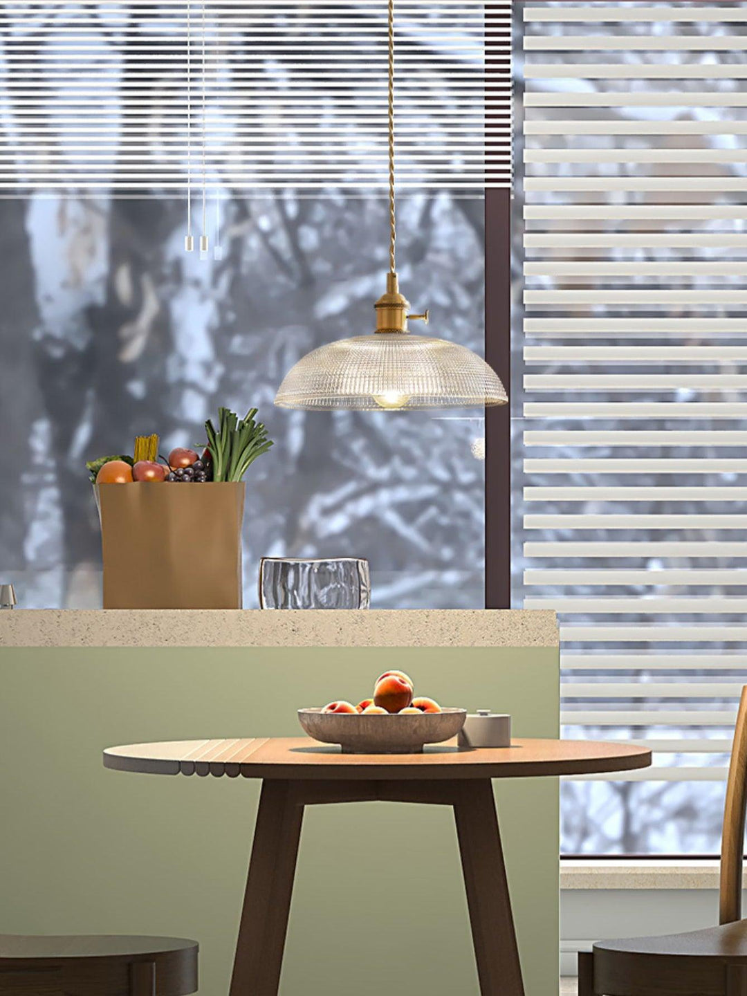 Calyra Lampe Pendante en Laiton et Verre - Neutralighting