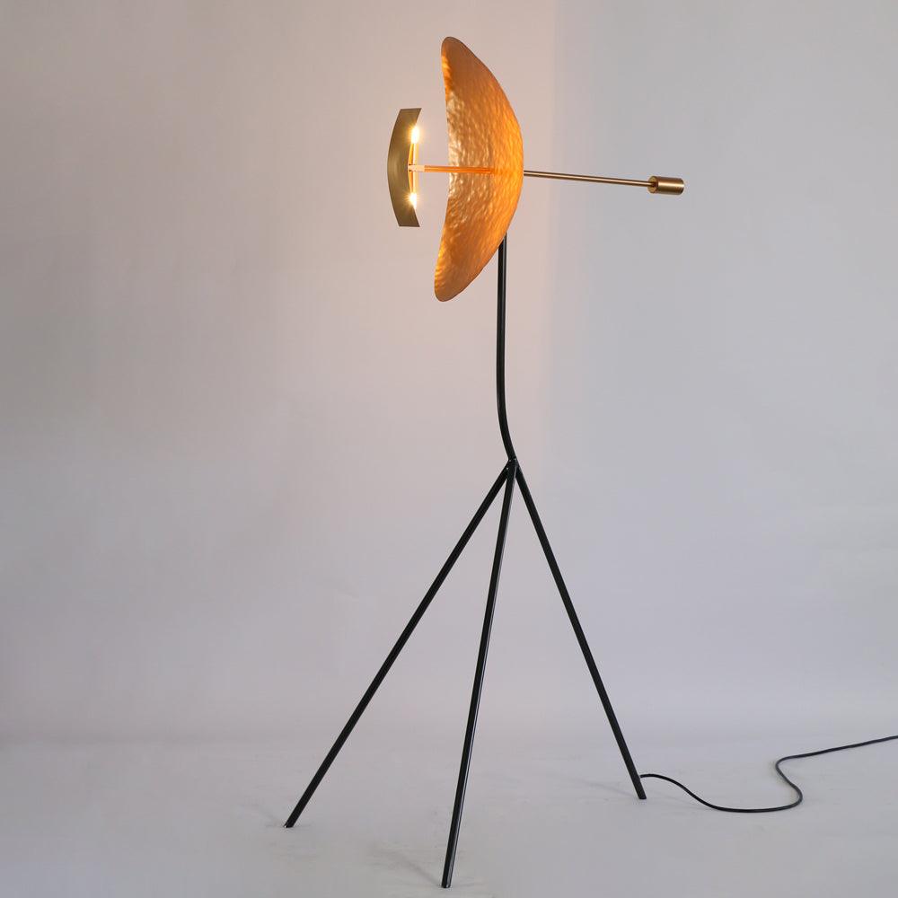 Mira Lampadaire Arc Moderne, Métal, Doré, Salon - Neutralighting