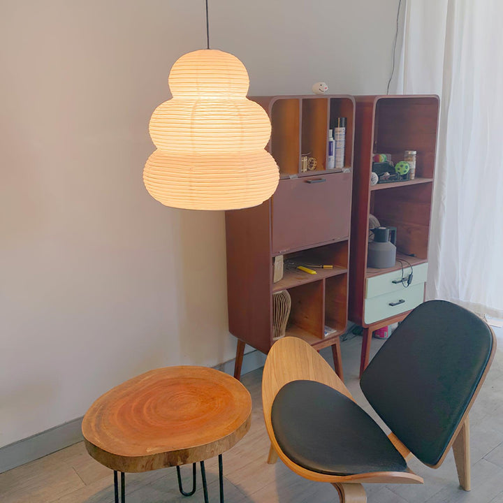 Solara Suspension Papier Washi Lanternes Empilées Japonaises pour Salon - Neutralighting