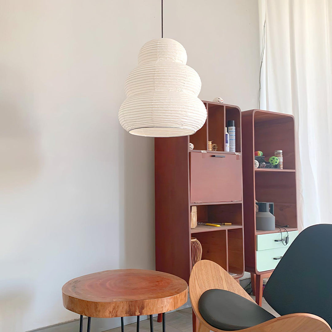 Solara Suspension Papier Washi Lanternes Empilées Japonaises pour Salon - Neutralighting