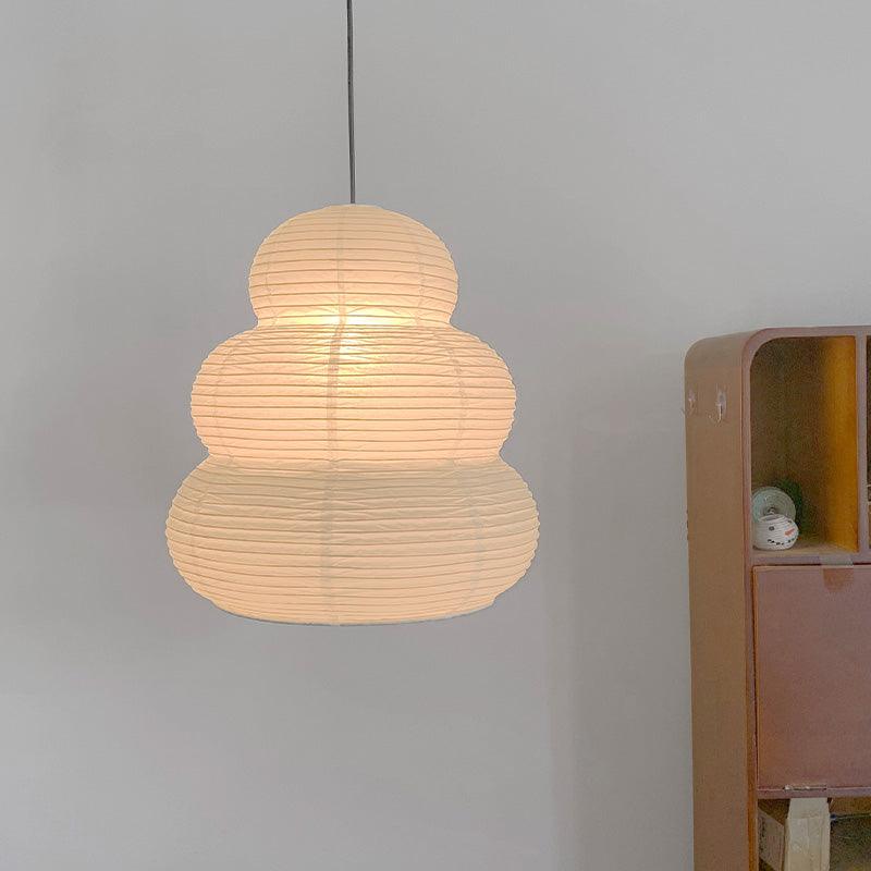 Solara Suspension Papier Washi Lanternes Empilées Japonaises pour Salon - Neutralighting