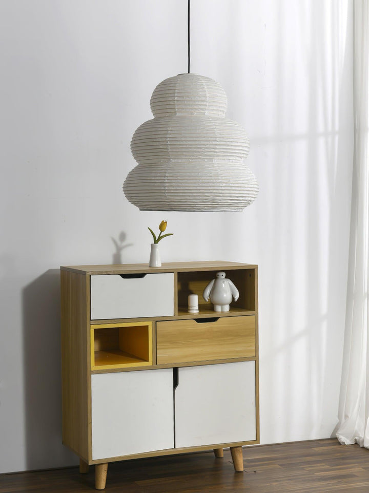 Solara Suspension Papier Washi Lanternes Empilées Japonaises pour Salon - Neutralighting