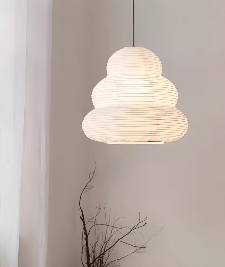 Solara Suspension Papier Washi Lanternes Empilées Japonaises pour Salon - Neutralighting