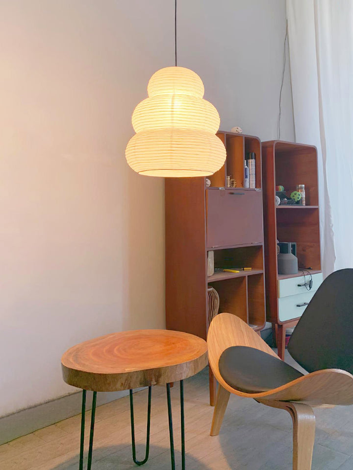 Solara Suspension Papier Washi Lanternes Empilées Japonaises pour Salon - Neutralighting