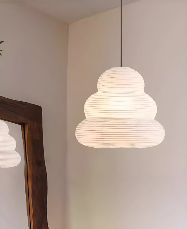 Solara Suspension Papier Washi Lanternes Empilées Japonaises pour Salon - Neutralighting