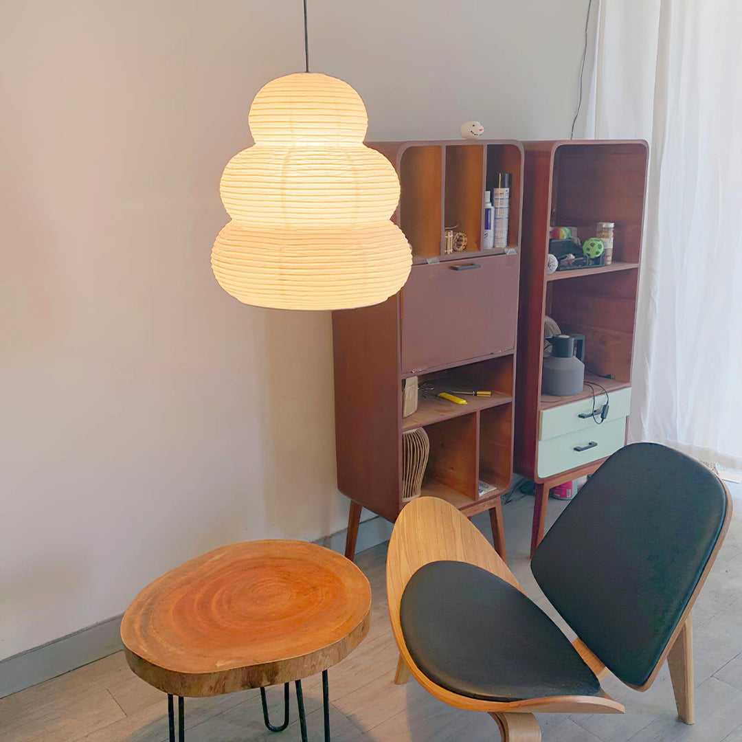 Solara Suspension Papier Washi Lanternes Empilées Japonaises pour Salon - Neutralighting