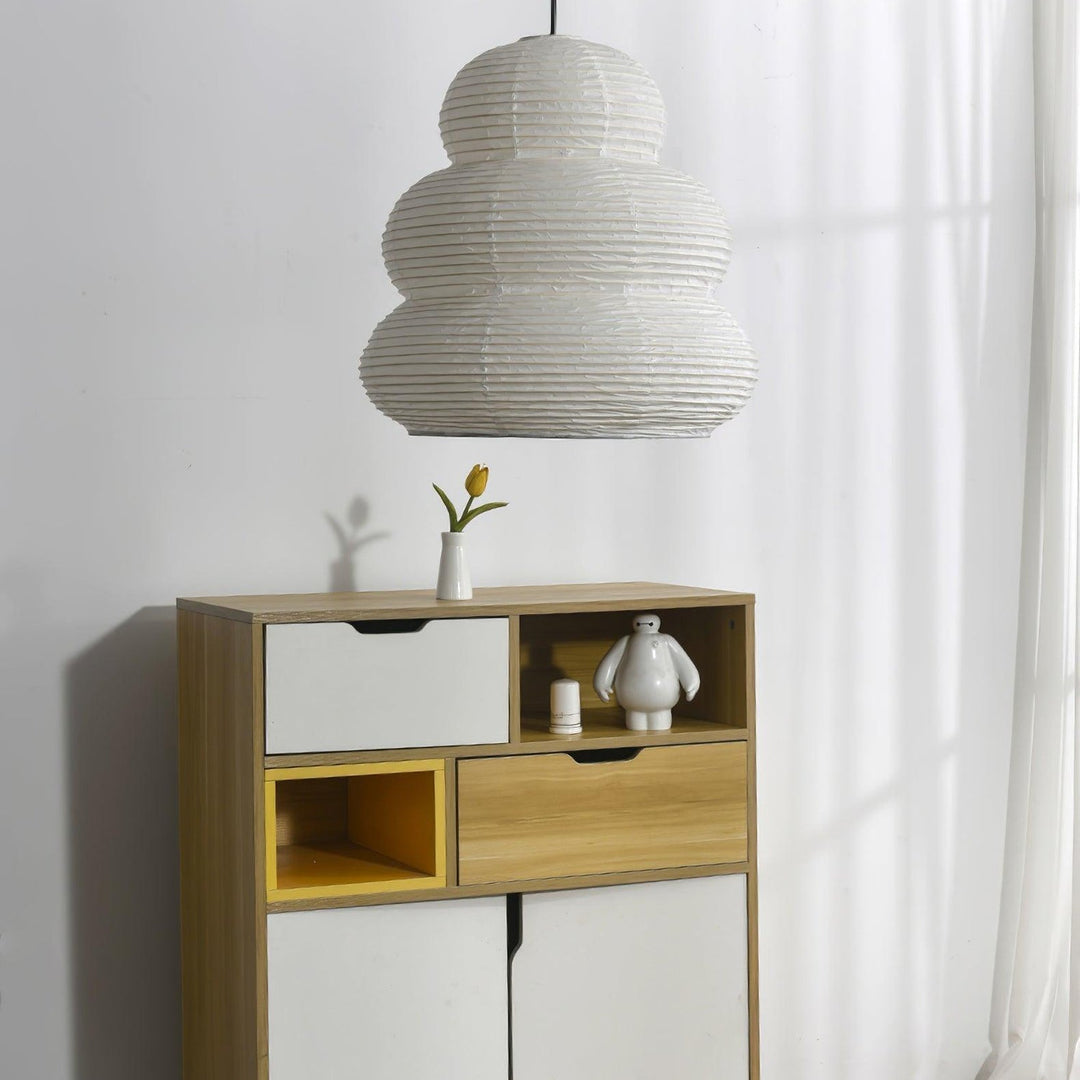 Solara Suspension Papier Washi Lanternes Empilées Japonaises pour Salon - Neutralighting