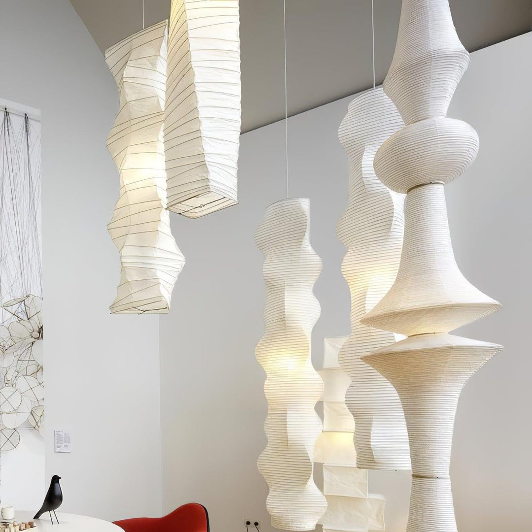 Faye Suspension Sculpturale Verticale en Papier - Neutralighting