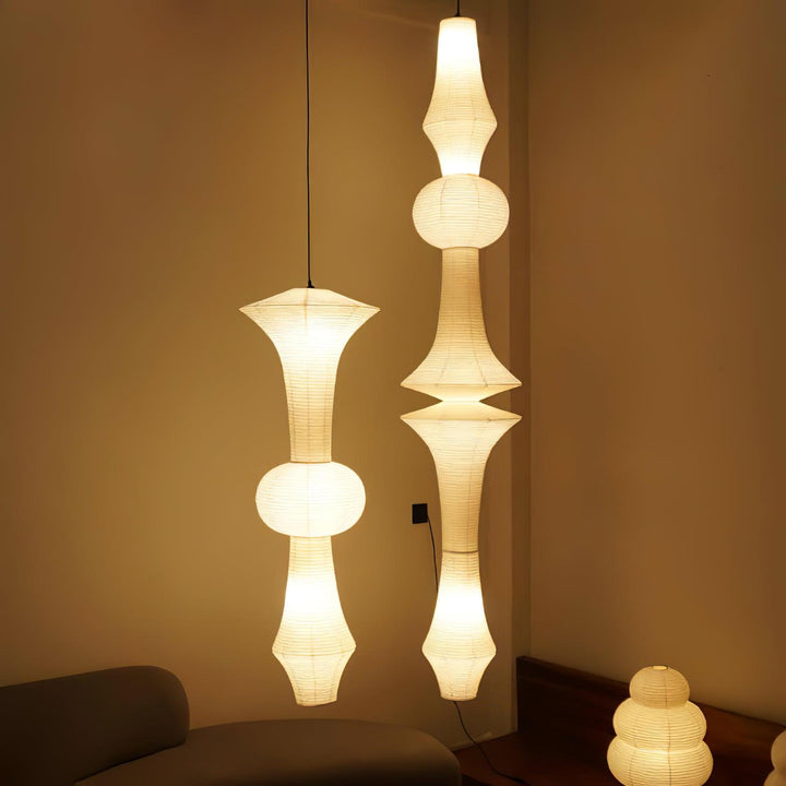 Lustra Suspension Luminaire Papier Washi E pour Salon - Neutralighting