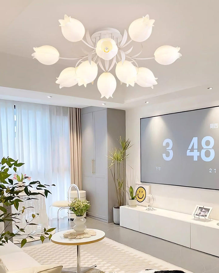 Lustra Plafonnier Fleur de Lys Blossom Base Verte - Neutralighting
