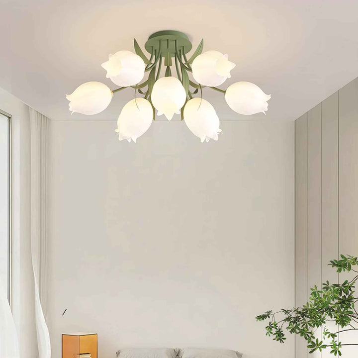 Lustra Acrylique 55cm Blanc LED