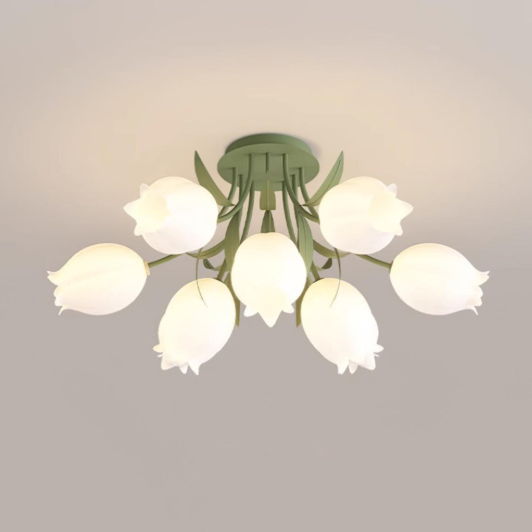 Lustra Plafonnier Fleur de Lys Blossom Base Verte - Neutralighting