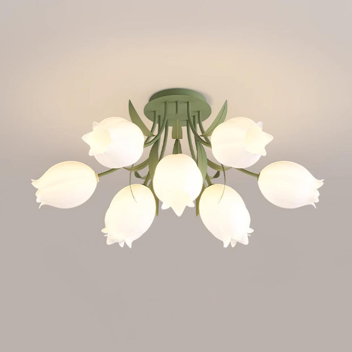Lustra Plafonnier Fleur de Lys Blossom Base Verte - Neutralighting