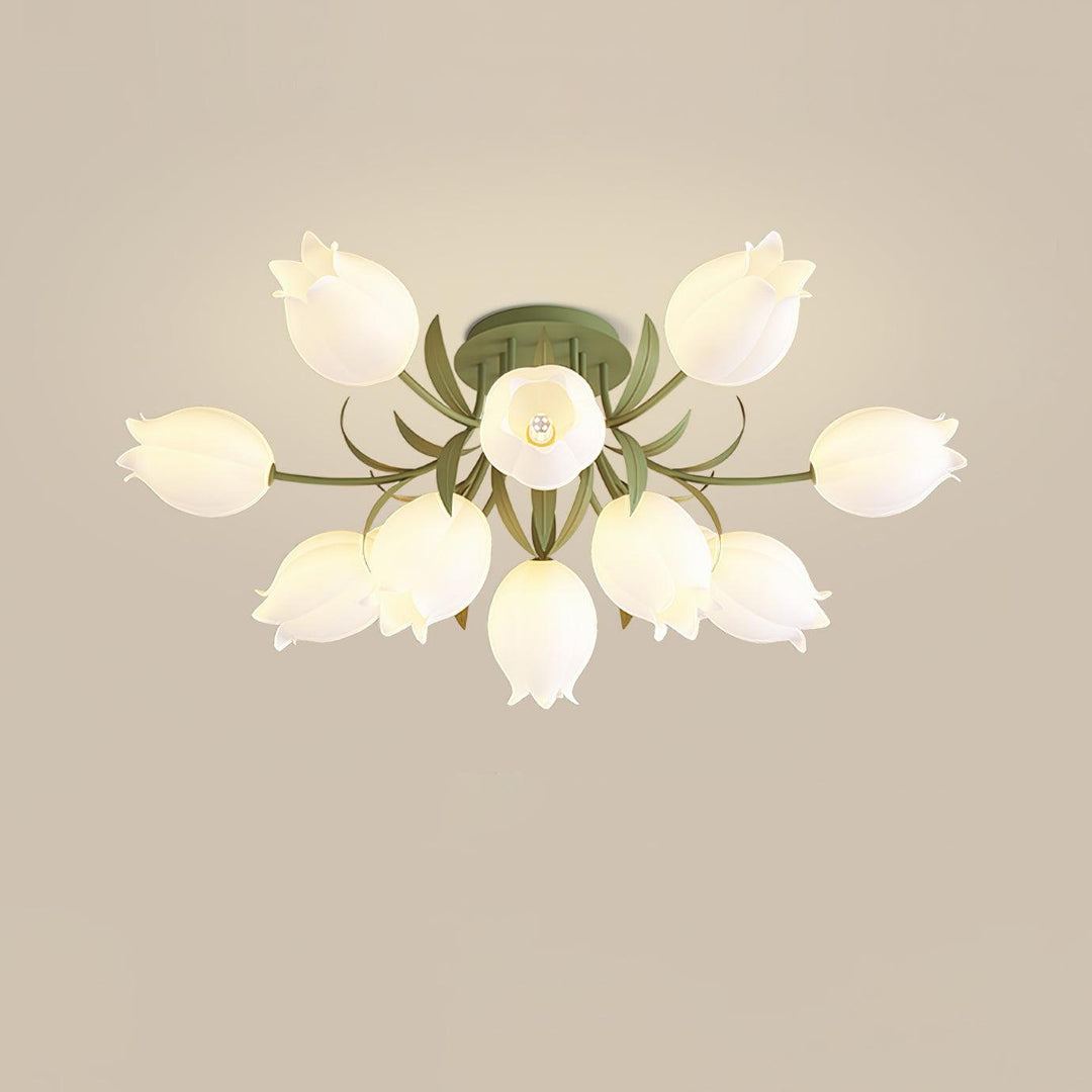 Lustra Plafonnier Fleur de Lys Blossom Base Verte - Neutralighting