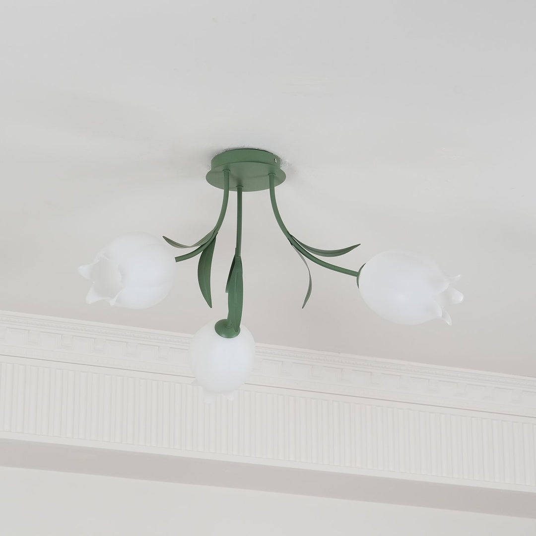 Lustra Plafonnier Fleur de Lys Blossom Base Verte - Neutralighting