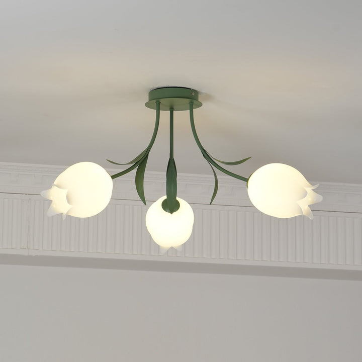 Lustra Plafonnier Fleur de Lys Blossom Base Verte - Neutralighting