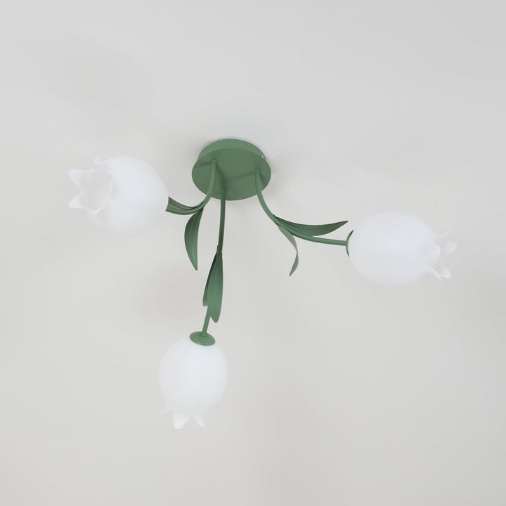 Lustra Plafonnier Fleur de Lys Blossom Base Verte - Neutralighting
