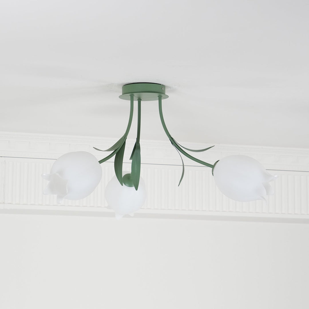 Lustra Plafonnier Fleur de Lys Blossom Base Verte - Neutralighting