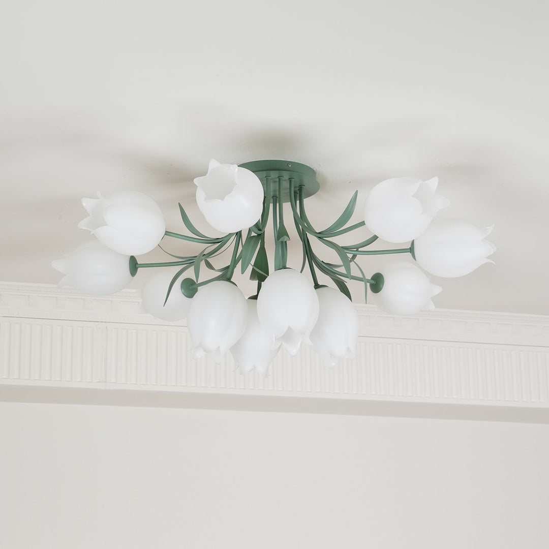 Lustra Plafonnier Fleur de Lys Blossom Base Verte - Neutralighting