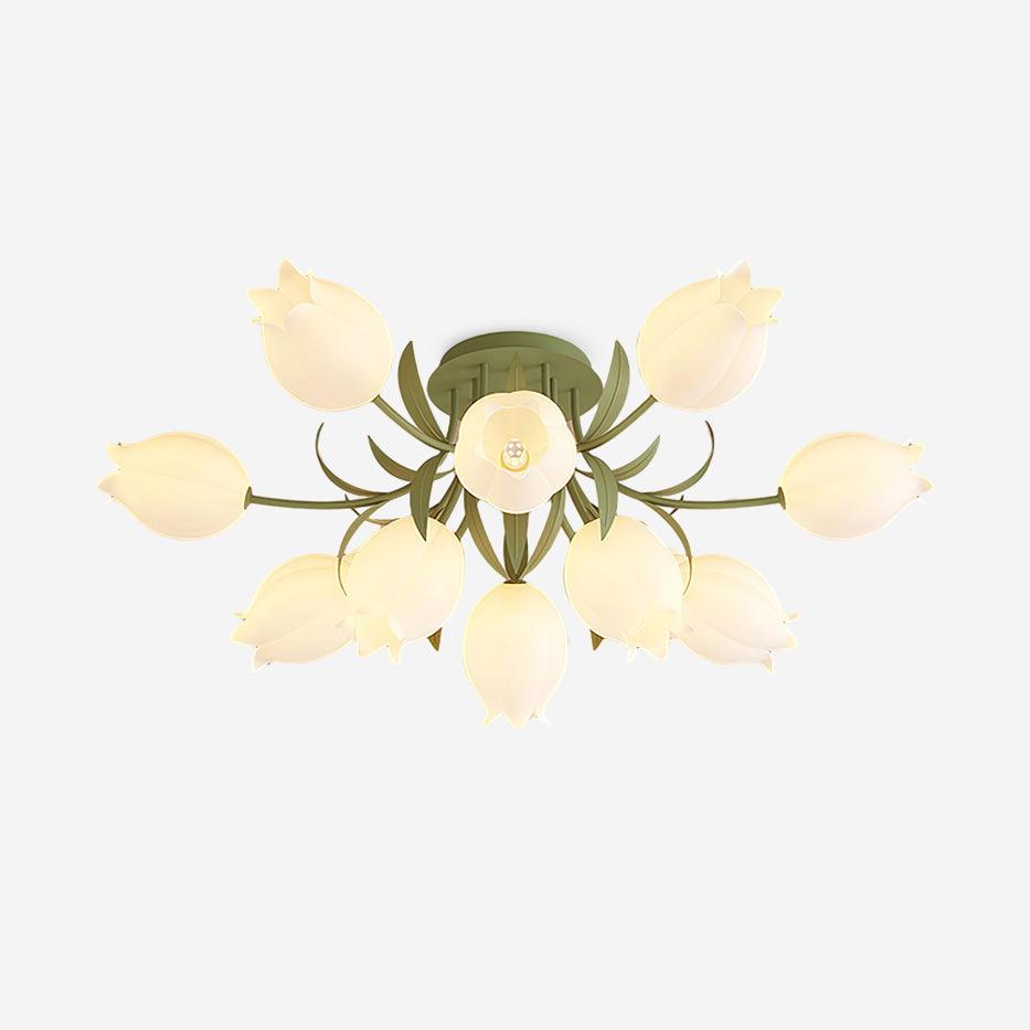 Lustra Plafonnier Fleur de Lys Blossom Base Verte - Neutralighting