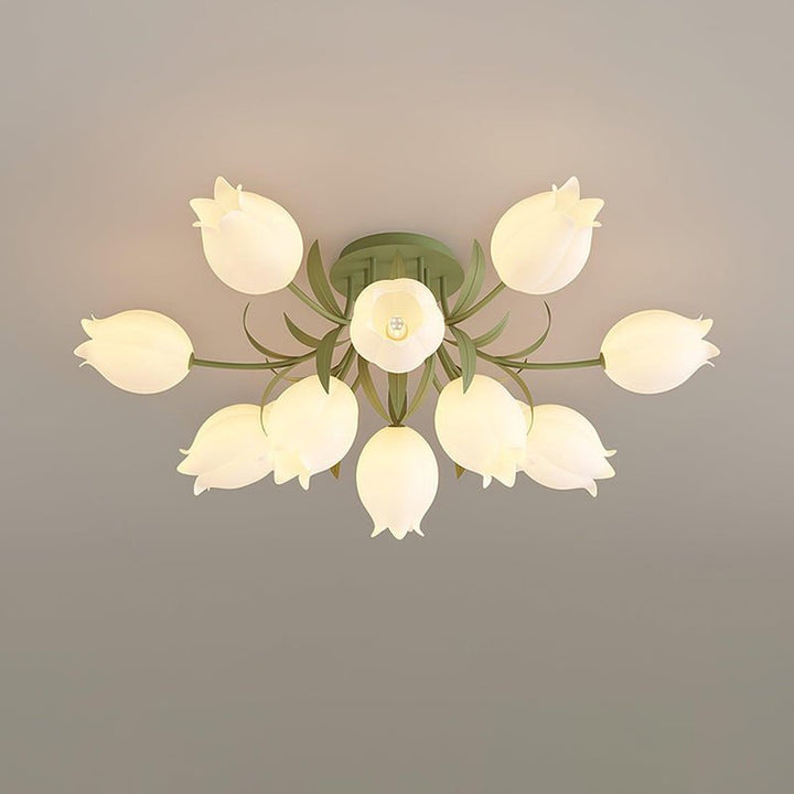 Lustra Plafonnier Fleur de Lys Blossom Base Verte - Neutralighting