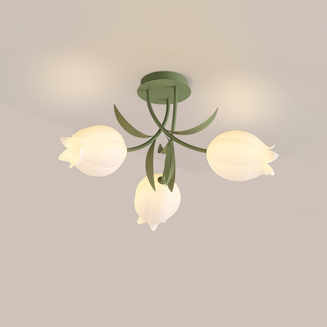 Lustra Plafonnier Fleur de Lys Blossom Base Verte - Neutralighting