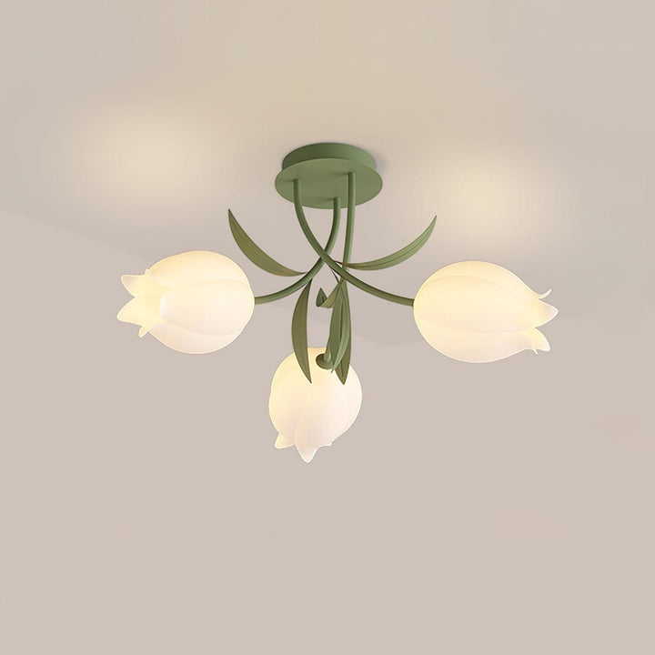 Lustra Plafonnier Fleur de Lys Blossom Base Verte - Neutralighting