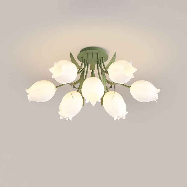 Lustra Plafonnier Fleur de Lys Blossom Base Verte - Neutralighting