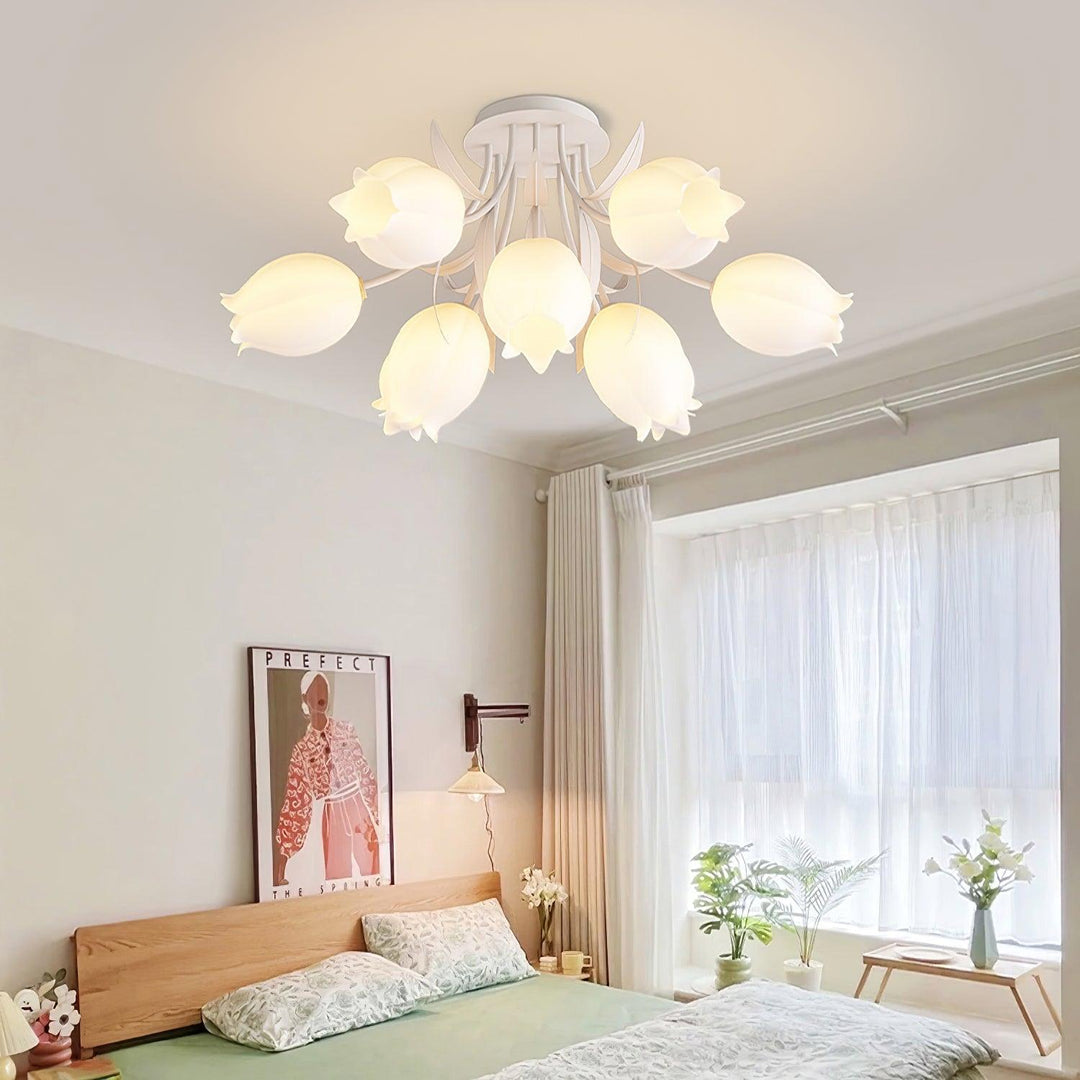 Lustra Plafonnier Fleur de Lys Blossom Base Verte - Neutralighting
