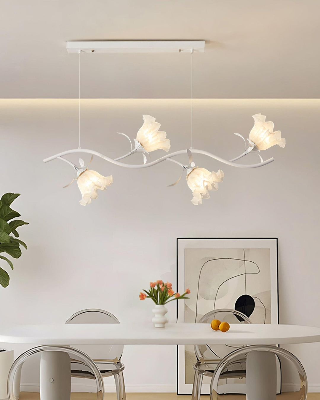 Lustra Chandelier en Verre Floral - Neutralighting