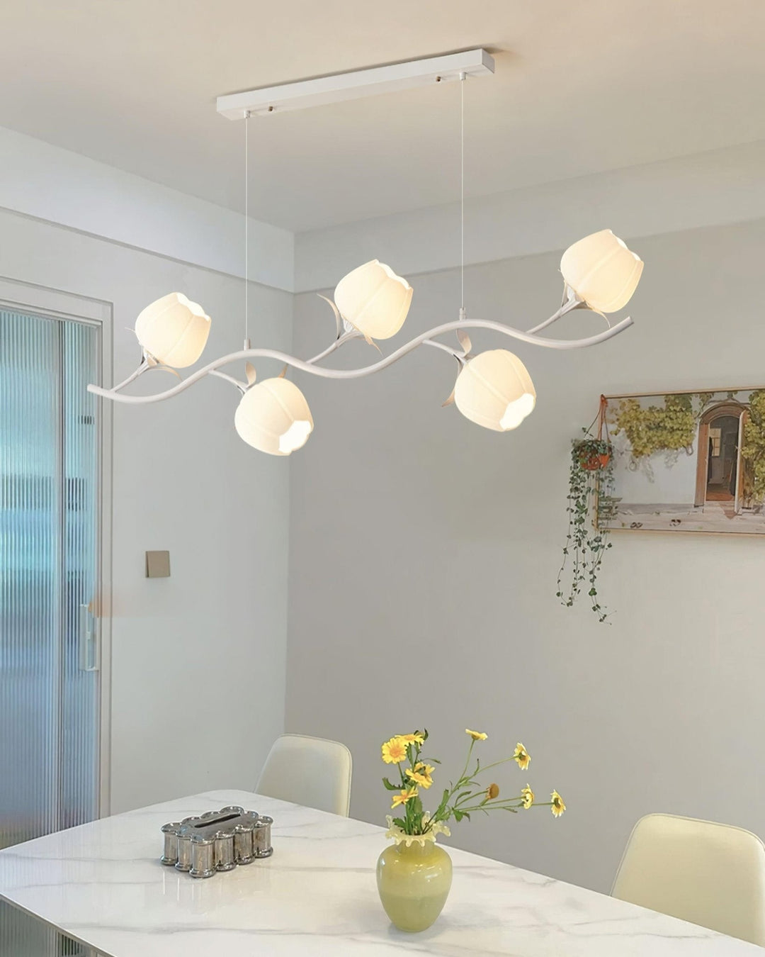 Lustra Chandelier en Verre Floral - Neutralighting