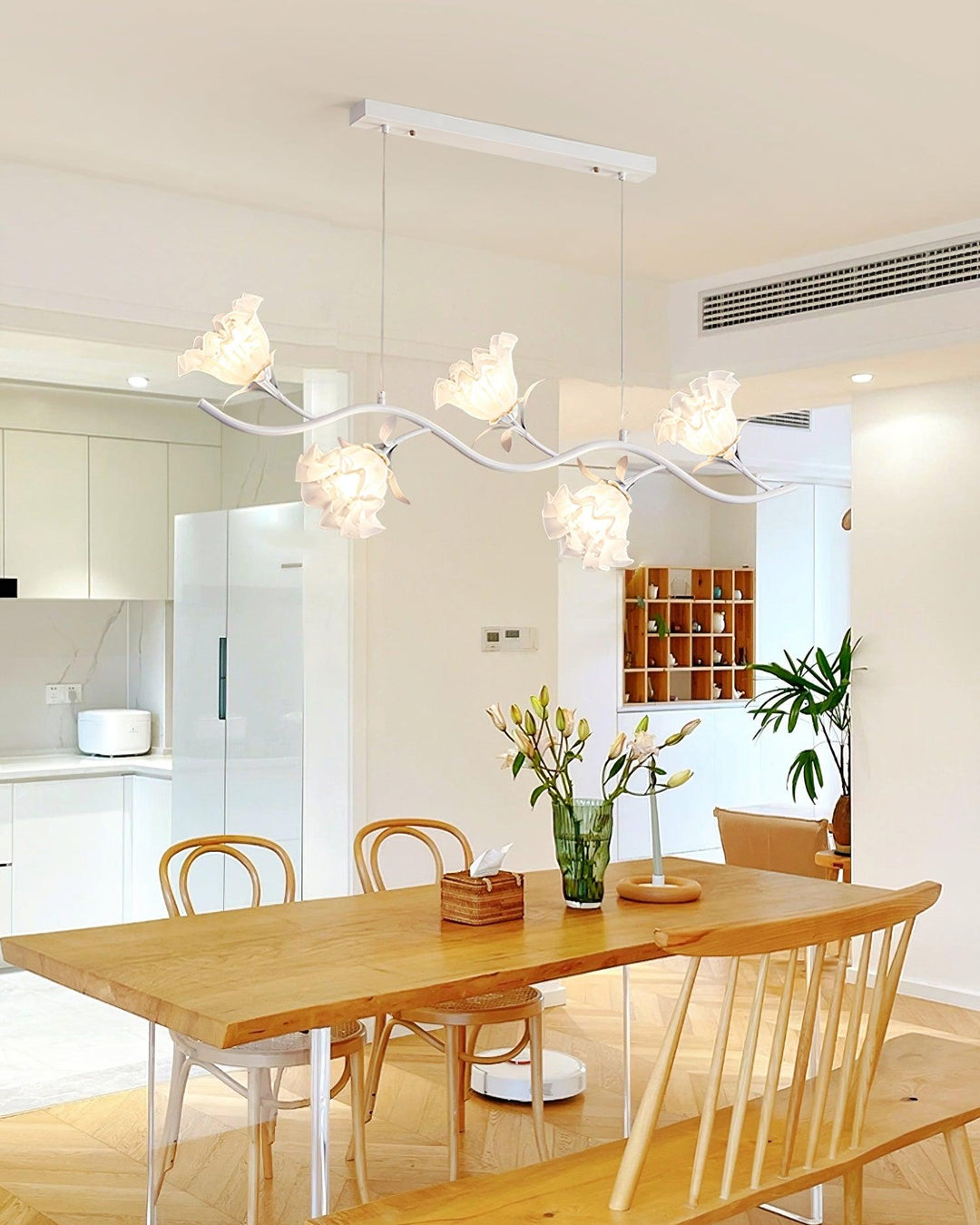 Lustra Chandelier en Verre Floral - Neutralighting