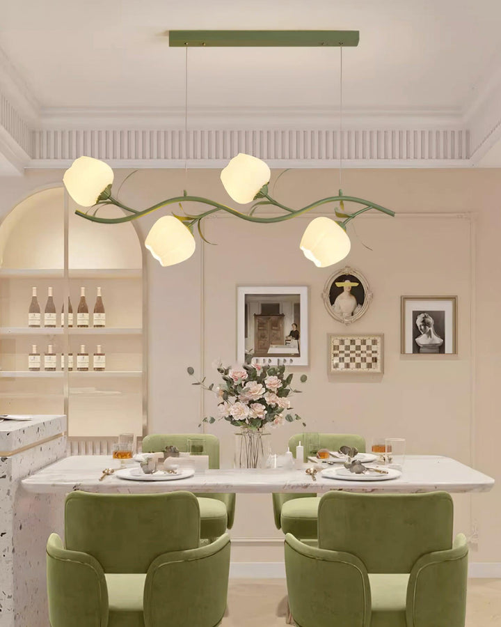 Lustra Chandelier en Verre Floral - Neutralighting