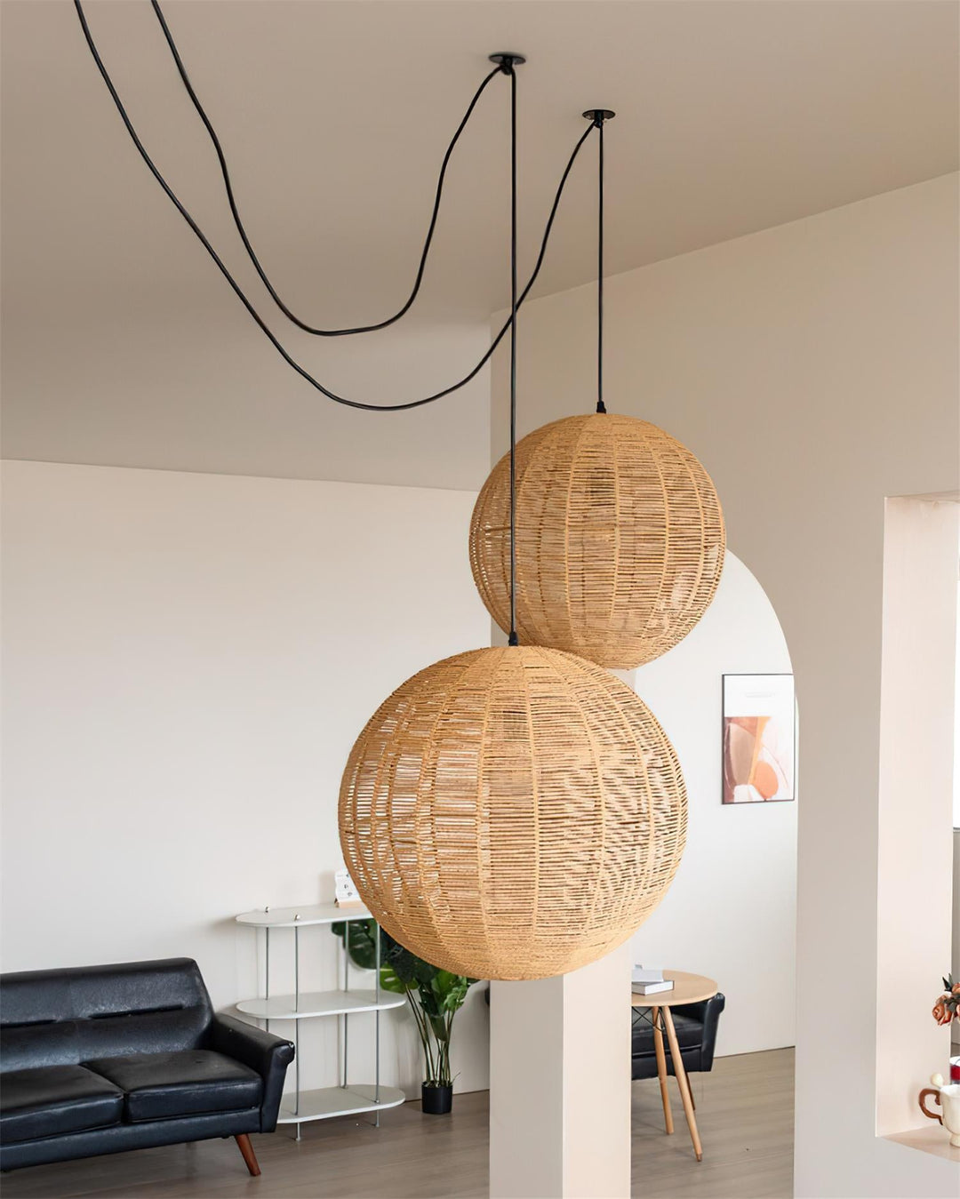 Sola Suspension Minimaliste Rattan - Neutralighting