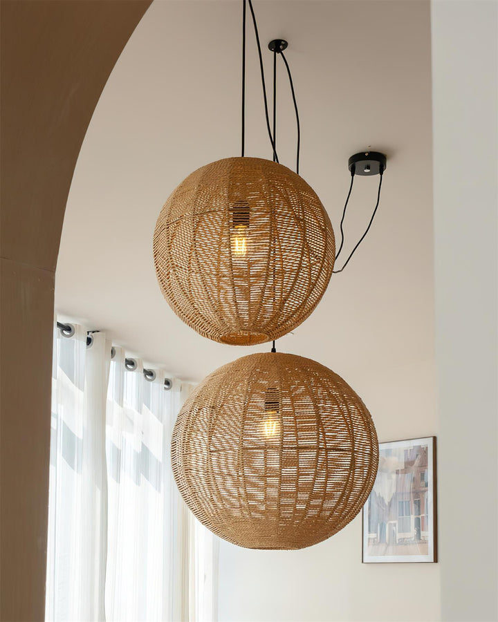Sola Suspension Minimaliste Rattan - Neutralighting
