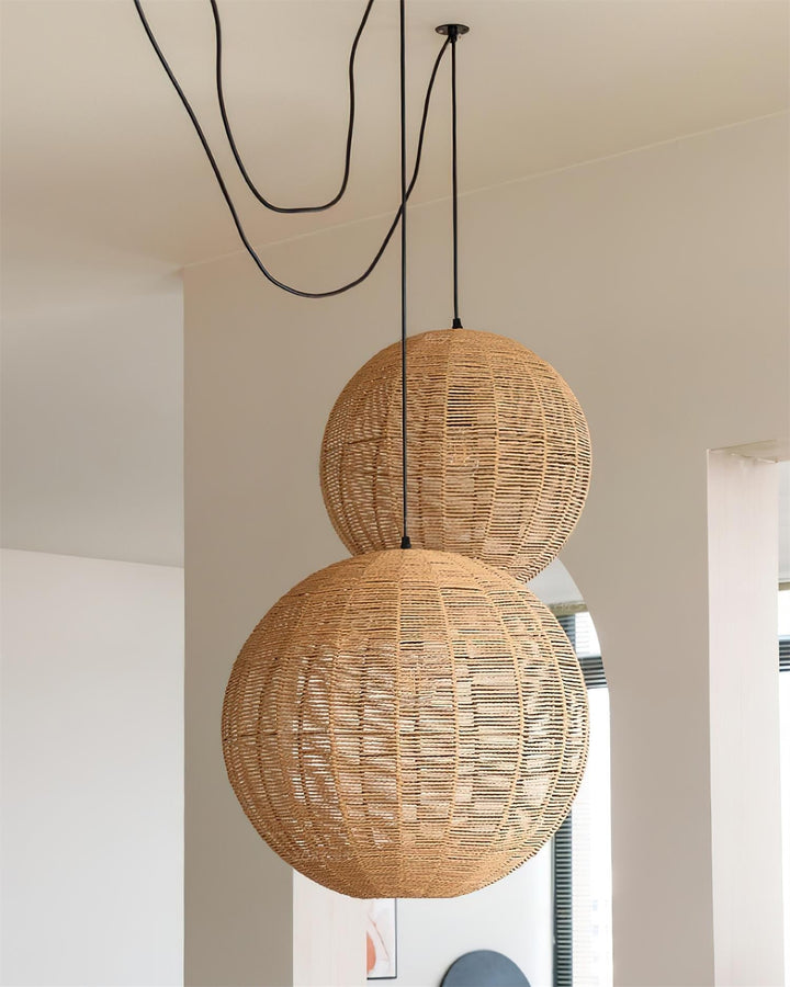 Sola Suspension Minimaliste Rattan - Neutralighting