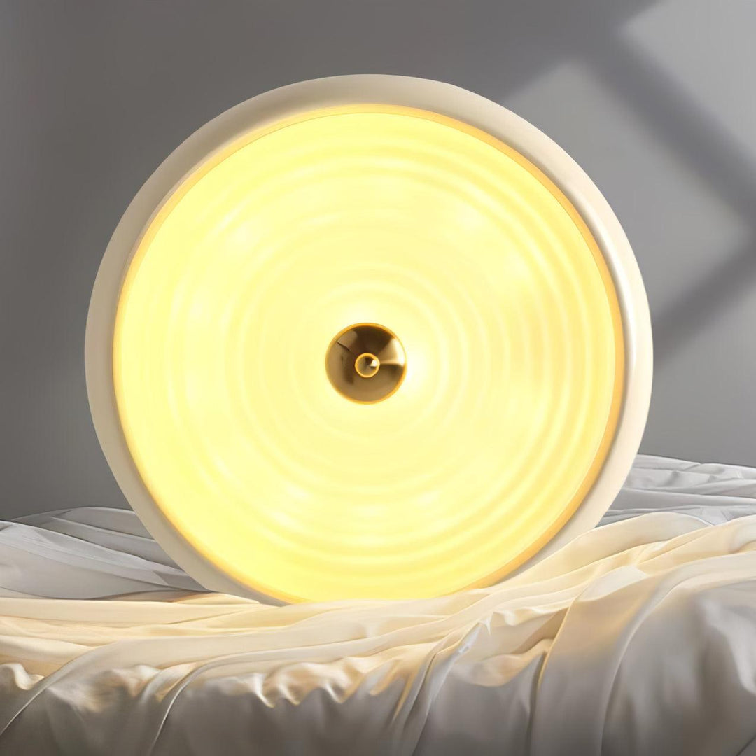 Utheara Plafonnier moderne minimaliste en verre crème ondulé - Neutralighting